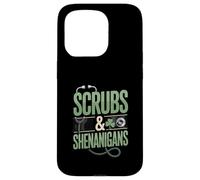 Scrubs and Shenanigans Nurse St Patrick Day Coque pour iPhone 15 Pro