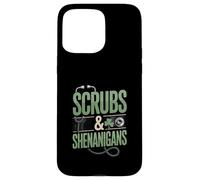 Scrubs and Shenanigans Nurse St Patrick Day Coque pour iPhone 15 Pro Max