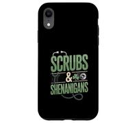 Scrubs and Shenanigans Nurse St Patrick Day Coque pour iPhone XR