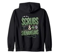 Scrubs and Shenanigans Nurse St Patrick Day Sweat à Capuche