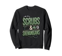 Scrubs and Shenanigans Nurse St Patrick Day Sweatshirt