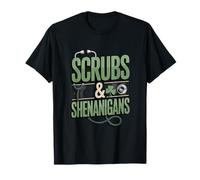 Scrubs and Shenanigans Nurse St Patrick Day T-Shirt