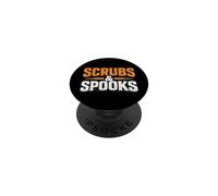 Scrubs & Spooks Humour médical pour infirmière Halloween PopSockets PopGrip Adhésif