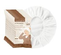 Scrubzz Lot de 12 bonnets de shampooing sans rinçage pour patients âgés et alités, sans rinçage pour post-chirurgie et séjours à l'hôpital, bonnets de douche sans eau pour laver les cheveux - Vanille