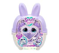 Scruff Lapin ScruffaLuvs - Peluche mystère, 14 cm - Lave et découvre Un Scruff Lapin, avec Caisse de Transport Deluxe de 29 cm
