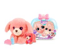 ScruffaLuvs Maman et bébé - Retriever - Peluches mystère, Lave et découvre Une Famille de Retrievers, 1 Chance sur 10 de trouver des Jumeaux - 4 Accessoires et Caisse de Transport Deluxe de 25 cm