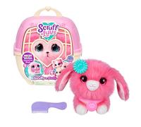 Scruffs de Compagnie ScruffaLuvs Rose - Peluche mystère, 19 cm - Lave et découvre Un Chiot, Un Lapin ou Un Chaton - avec Caisse de Transport Deluxe de 22 cm