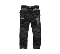 Pantalon de travail Pro Flex Holster Scruffs, noir, taille 44, longueur 81 cm