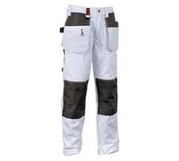 Scruffs Pantalon Worker Plus, Blanc, 30 W Homme