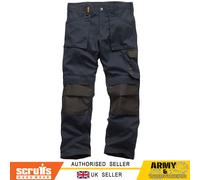 Scruffs Pantalons Ouvrier Cargo Robuste avec Poches Genouillères, Bouton