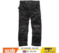 Scruffs Pantalons Ouvrier Cargo Robuste avec Poches Genouillères, Bouton