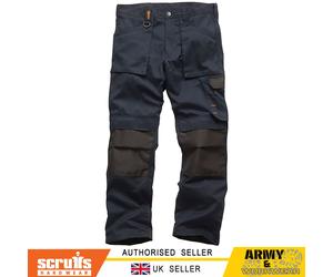 Scruffs Pantalons Ouvrier Cargo Robuste avec Poches Genouillères, Bouton