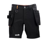 Scruffs Short Alverton de 20,3 cm - Conçu pour Le Mouvement, Le Rangement et Les Longues journées sur Les Outils., Noir, 48 Slim Taille Courte