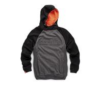 Scruffs Trade Tech Sweat à Capuche de Travail en Relief Noir et Gris, Noir/Gris, XL
