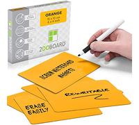 Scrum Cartes Magnétiques Agile 15 x 10 cm - Ensemble de 25 Aimants - Orange - pour Tableau Magnétique