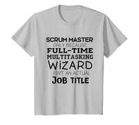 Scrum Master Cadeau pour équipe de développement Agile T-Shirt, Enfant, Argent, 4 Ans