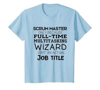 Scrum Master Cadeau pour équipe de développement Agile T-Shirt, Enfant, Bleu Céleste, 2 Ans