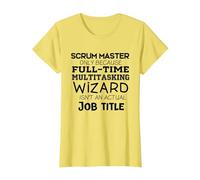 Scrum Master Cadeau pour équipe de développement agile T-Shirt, Femme, Citron, M