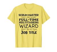 Scrum Master Cadeau pour équipe de développement Agile T-Shirt, Homme, Citron, L