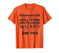 Scrum Master Cadeau pour équipe de développement Agile T-Shirt, Homme, Orange, L