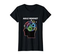 Scrum Master et Chef de Projet Product Owner | Agile Mindset T-Shirt Graphique avec Valeur, Femme, Noir, M