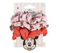 Scrunchies Disney, Minnie, Princesse, Frozen II, Lilo & Stitch, Charge des 101, Aristochats, élastiques pour cheveux en toile, queue de code, 3 pièces, multicolore (Minnie (saumon)