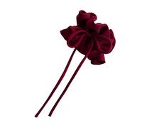 Scrunchies Girls Ties, Stretchable Bow Hair, Red, Creamy Soft Elastic Ponytail Holders, Gentle Rubber Bands, Comfortable Styling Accessories for Everyday Fashion Looks