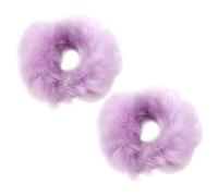 Scrunchies pour cheveux poilus, chouchous pour cheveux en fausse fourrure de lapin, élastiques pour support de queue de cheval moelleux pour femmes ou filles