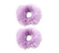 Scrunchies pour cheveux poilus, chouchous pour cheveux en fausse fourrure de lapin, élastiques pour support de queue de cheval moelleux pour femmes ou filles