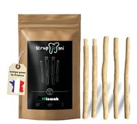 Scrupmi brosse à dents Miswak/Siwak, 5 bâtons à mâcher, qualité supérieure, 100% naturel & 0% plastique, arabian traditionnelle, réutilisable, se brosser les dents toujours & partout