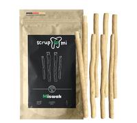 scrupmi Brosse à dents Scrupmi® Miswak, paquet de 8 brosses à dents, qualité supérieure/100% naturelle et 0% plastique/végétalienne, réutilisable et biodégradable/brossez-vous les dents à tout mome