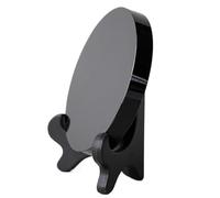 Scrying Mirror Round, Natural Obsidian Stand, 3-Inch Meditation Gear with Smart Style, Utility Aid for Daily Focus, Mirror Mate, Room Aid for Bedroom Living Room Office Yoga Studio Meditation 3x3x3in