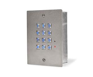 SCS Sentinel - AAA0003 - Clavier à Codes Anti-vandale - Déclenchement gâche et portail -Touches Rétro Éclairées et Repère pour Non-Voyants - Transformateur 230 V inclus - XO 502