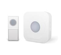 SCS Sentinel – Carillon sans fil – Portée 200 m, 36 mélodies, Bouton IP44, Blanc