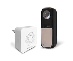 SCS Sentinel - CFI0026 SCS Sentinel - Sonnette connectée filaire & carillon sans fil - Portée 80 mètres - caméra grand angle 120° et orientable verticalement jusqu’à 25° - VisioBell