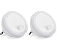 SCS Sentinel, HEC0048, Veilleuse bébé, Veilleuse Chambre Enfant, Alimentation sur Prise Secteur, Détection crépusculaire, Couleur Blanche, PlugLight Blanc (Lot de 2)