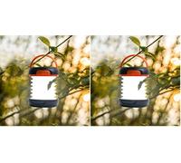 SCS Sentinel - HEC0080 - Lanterne Torche Solaire USB Nomade et Batterie Externe - Lampe Camping Rechargeable - 3 Types d'Éclairage - SolarLight Multi Orange (Lot de 2)