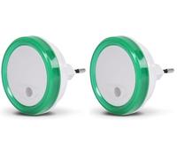 SCS Sentinel, HEC0086, Veilleuse bébé, pour Chambre Enfant, Veilleuse bébé enfichable, Détection crépusculaire, 6 x 6.5 x 6.5 cm, PlugLight Vert (Lot de 2)