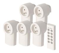 SCS Sentinel, HCN0018, Kit 5 Prises Télécommandées sans Fil ControlPower 2300 W, Portée en Champ Libre 30 m, Télécommande avec Pile LR23-A-12 V, ControlPower 2300W