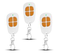 SCS Sentinel Lot de 3 télécommandes 4 canaux 433,92 MHz pour Portail et Garage, télécommande Sentinel Compatible avec AAM0085, sûre, Durable et Facile à Programmer, Orange