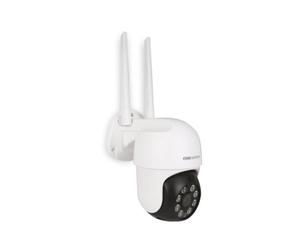 SCS Sentinel OutCam Rotative - Caméra Surveillance Extérieure Connectée 2K - Rotation 360° - Vision Nocturne - Détection de Mouvement - Interphonie Bidirectionnelle - IP65 - SVI0073
