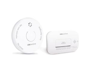 SCS Sentinel - SDA0039 - SecureKit - Détecteur de Fumée 3 Ans CE DAAF + Détecteur de Monoxyde de Carbone DAACO - Alarme 85 DB - Bouton Auto-Test - Indicateur Lumineux - SmokeAlarm 3Y & CO-Alarm