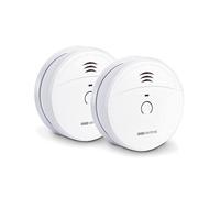 SCS Sentinel - SDA0042 - Lot de 2 Détecteurs Avertisseurs Autonomes de Fumée - Alarme 85 DB Minimum - Bouton d’Auto-Test - Alarme sonore avec indicateur Lumineux - Piles 9V - SmokeAlarm 5Y