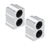 SCS16UU Lot de 4 blocs de roulement linéaire de 16 mm, glissières à roulement à billes à mouvement linéaire pour imprimantes 3D CNC, construction en acier et aluminium, trous de montage M5, 50 x 44 x