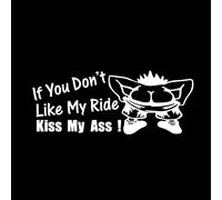 SCSHY Autocollant De Voiture 15,2 Cm * 6,1 Cm Si Vous N'Aimez Pas Mon Trajet, Embrassez-Moi Le Cul! Autocollant De Voiture Vinyle Autocollant Noir/Argent
