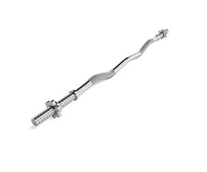 ScSPORTS Barre d'haltère curl SZ, chromée, 120 cm, Ø 30 mm, stop-disque à étoile, avec filetage