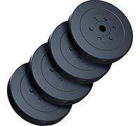 Scsports® Disques De Poids - Set 30 Kg (4x7,5 Kg), 30/31 Mm, En Plastique, Noir - Plaques De Poids Pour Haltères, Fitness Noir