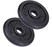 ScSPORTS® Disques Haltères - Set 2/4/5/10/15/20kg, en Fonte, Ø 30/31mm, Adaptés au Sol, Noir - Jeu Poids, Fitness, Musculation