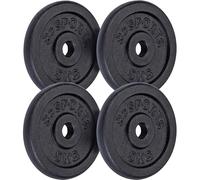 ScSPORTS Jeu de Disques d‘haltères de 20 kg (4 x 5 kg), Disque en Fonte, Alésage 30/31 mm