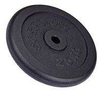 ScSPORTS® Jeu Disques Haltères - Plaques 20/25/30kg, Ø 30/31mm, en Fonte, Noir - Set Poids, Fitness, Musculation (25kg (1 x 25))